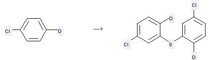 2,2'-Thiobis(4-chlorophenol) can be prepared by 4-chloro-phenol at the ambient temperature